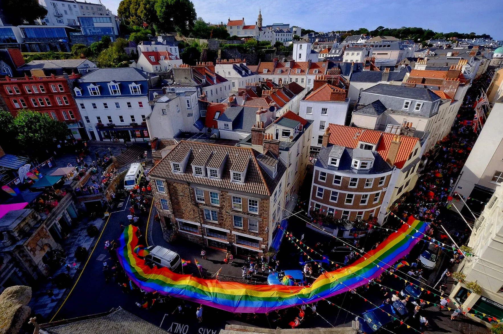 Crowds at Channel Islands Pride in Guernsey